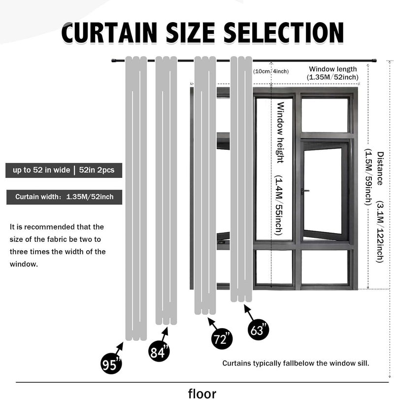 indistar Colourful Stripe Star Cut-Out Blackout Curtains for Bedroom,2 Layers Mix Design of Fabric & Tulle,Pretty Window Curtain for Kids Room 1 Panel (W52 x L63 Dark Grey) - Image 2